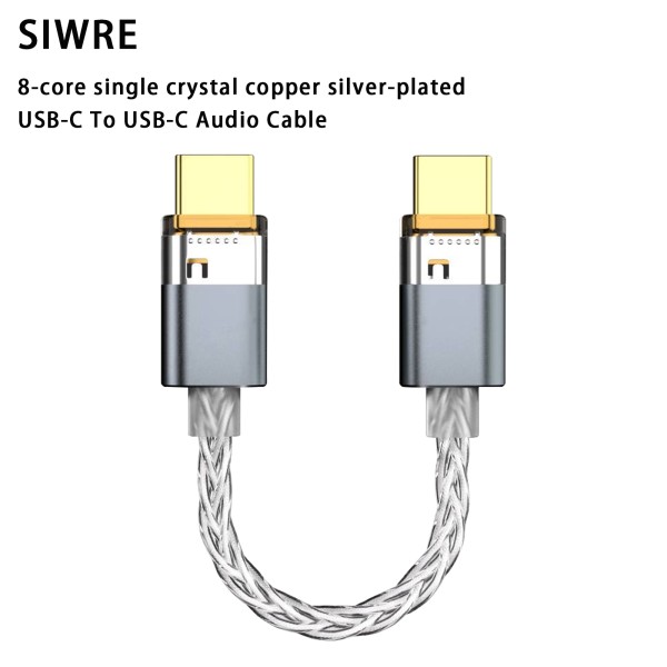SIWRE OT1 USB-C-동글 DAC 용 USB-C 오디오 케이블 휴대용 헤드폰 앰프 은도금 단결정 구리 Type-c OTG 17,200원