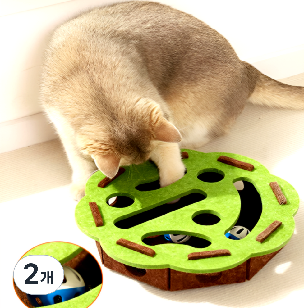 엠제이라이프 고양이 스크래쳐 공놀이 장난감, 2개, 그린 11,000원