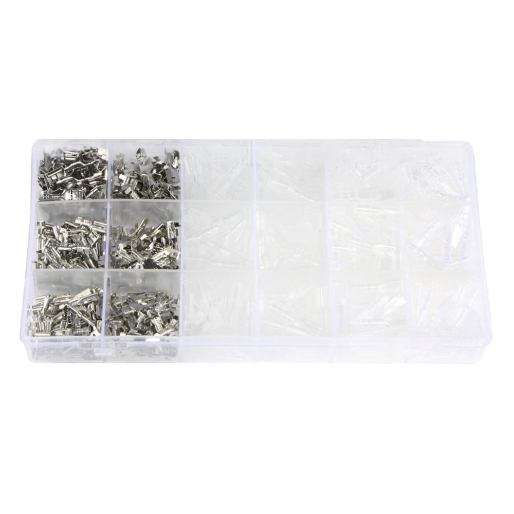 DIY신주압착단자 실버 600pcs 터미널 커넥터 압착 황동 평단자 전선 연결 배선, 1세트 16,900원