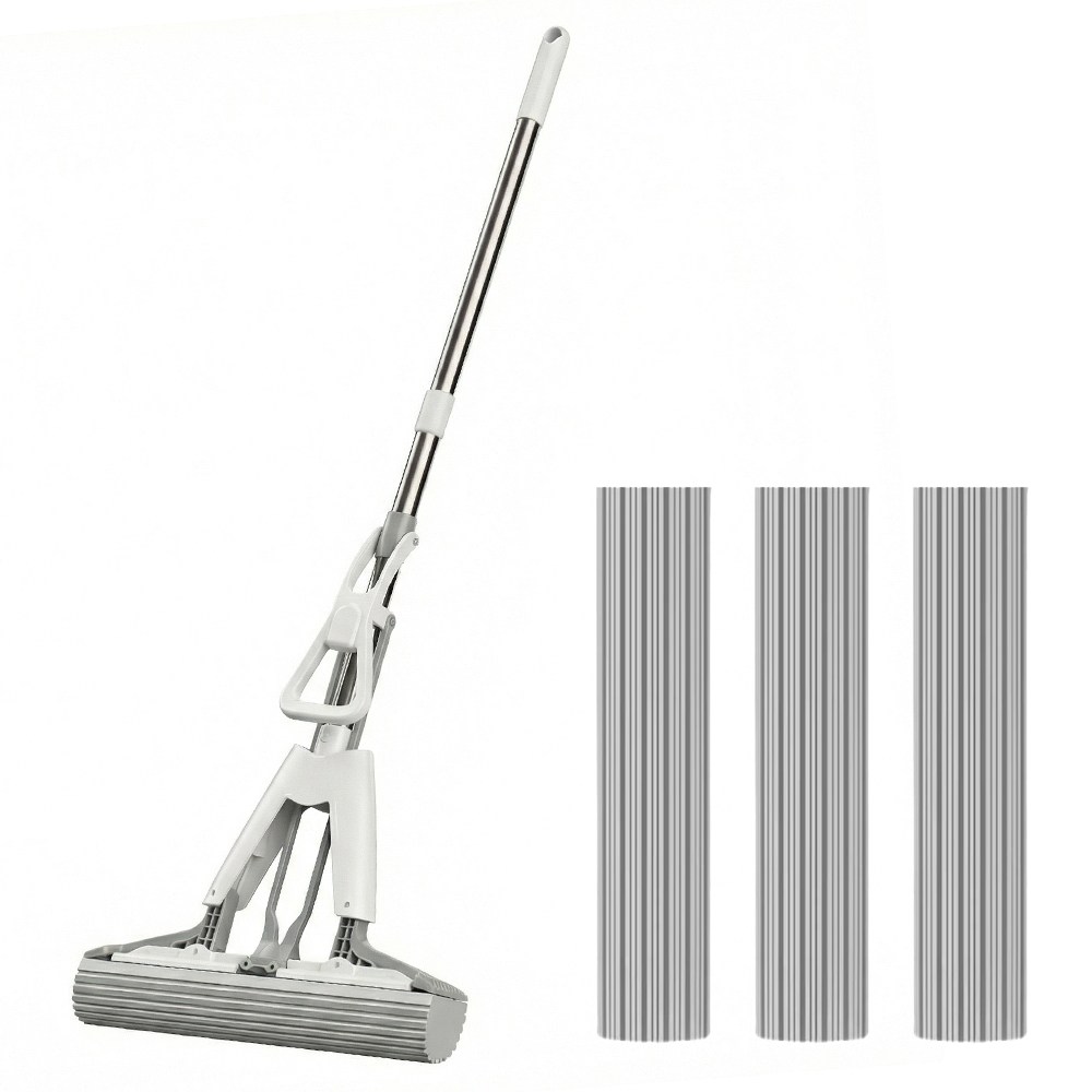 럭키썸 욕실 물기제거기 스펀지 바닥청소 밀대 걸레 + 리필패드 3개, 1세트 9,900원