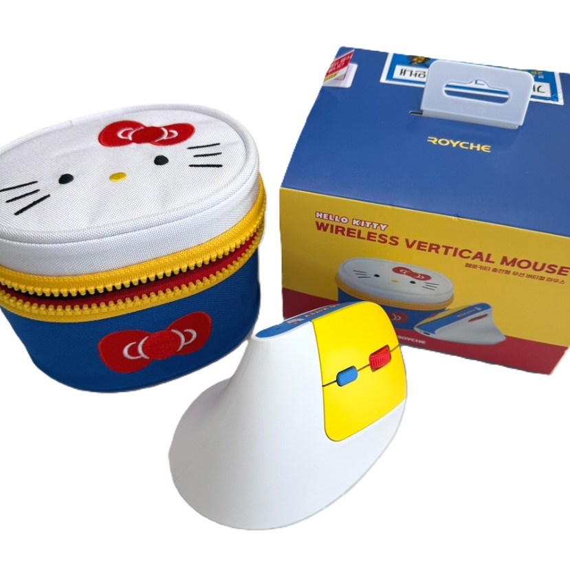 로이체 산리오 인체공학 저소음 버티컬 충전식 무선 마우스 + 파우치 세트 SAN-VMS-B-HK 49,900원