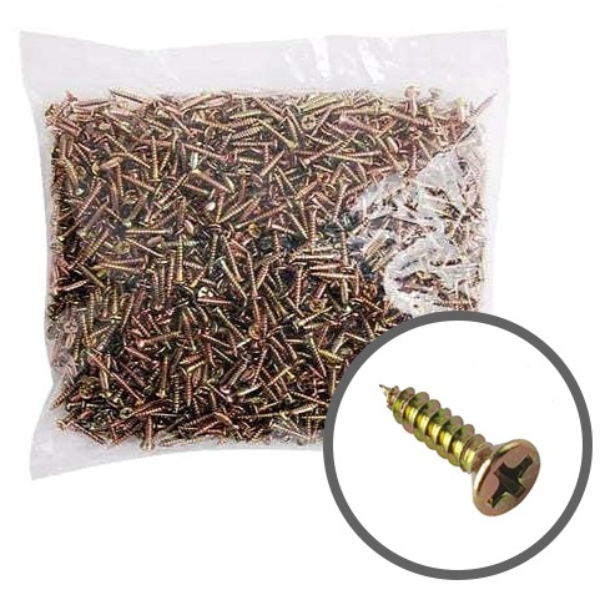 3.5mm 천연색 접시머리 목공용피스 나사 피스 봉지단위 목재용, 1개, 천연색 접시머리 피스 3.5x23mm(1000개) 9,000원