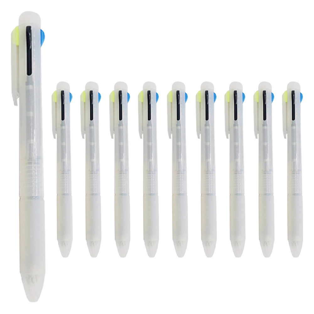 문구담 삼색펜 10p, 검정 + 파랑 + 빨강 + 현광노랑(사색펜), 1세트 16,900원