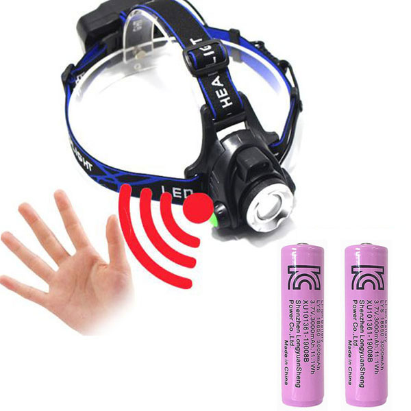 make speed CREE T6 충전식 모션동작 센서형 헤드랜턴+18650배터리2개 25,900원