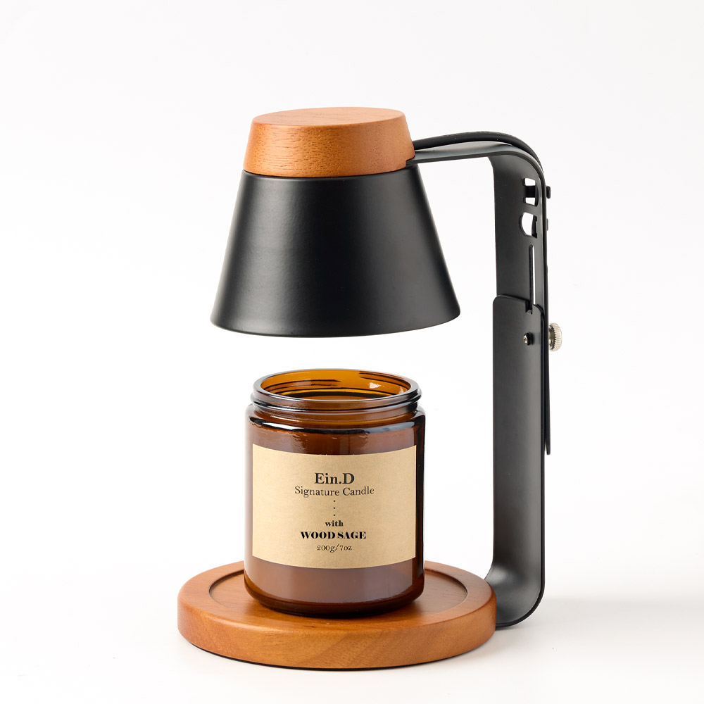 에인디 시그니처 우드 스타일 캔들워머 타이머 타입 +소이캔들 200g 세트, 블랙우드, 우드세이지 Type 35,000원