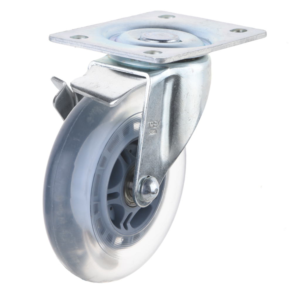 티렉스 360시리즈 플레이트 회전 브레이크 우레탄 캐스터 바퀴, 1개, 혼합색상 9,710원