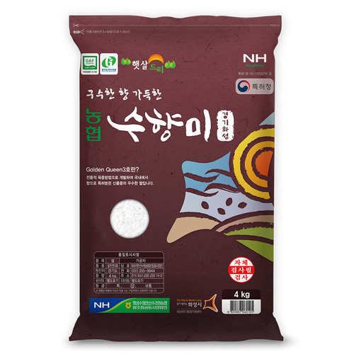 2025년 햇수확 햅쌀 화성 수향미, 1개, 4kg, 상등급 27,900원