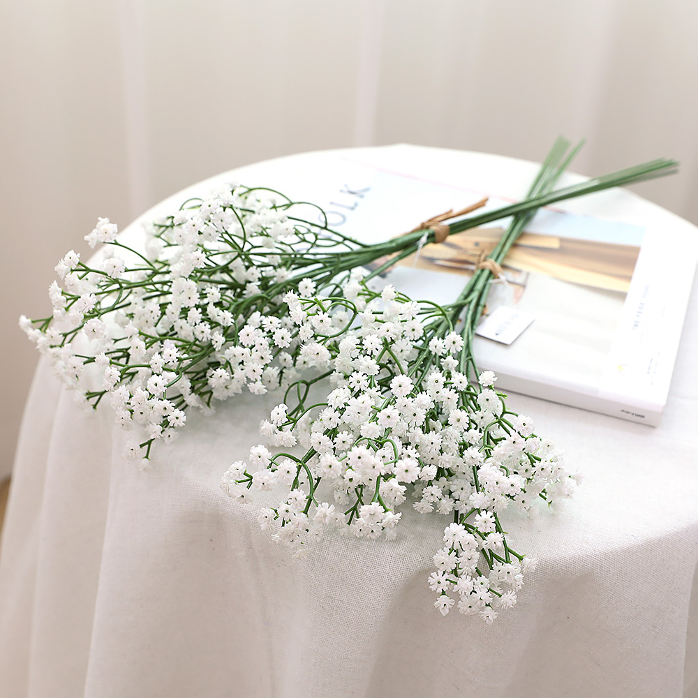 조아트 조화 고급 안개꽃가지 5p 2세트, 화이트, 2개 12,640원