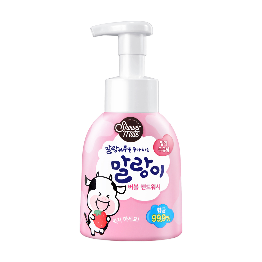 샤워메이트 말랑카우 퓨어버블 핸드워시 딸기우유향 6,200원