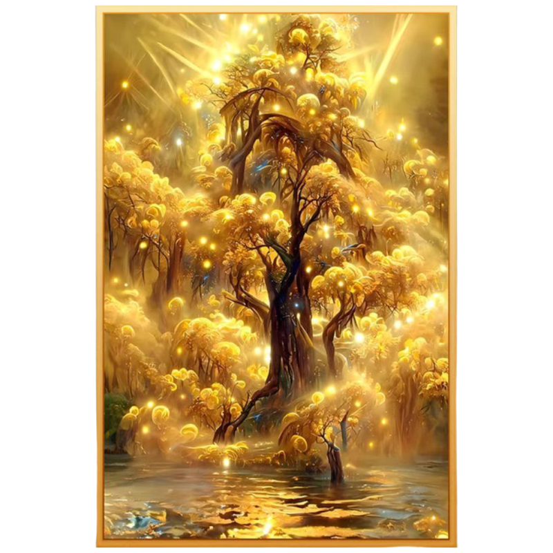 돈들어오는 재물금전수 부자돈나무 인테리어 DIY 보석십자수 (캔버스아님 액자불포함) 45x70cm, 1개, 혼합색상 19,900원