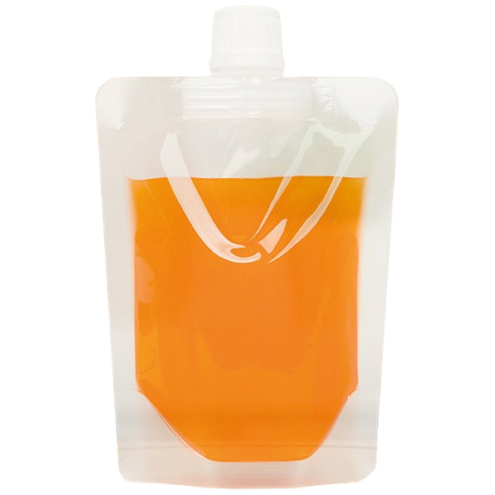 THE100% 스파우트 파우치 투명 음료파우치 쥬스팩 음료팩 150ml 15파이 50매 8,500원