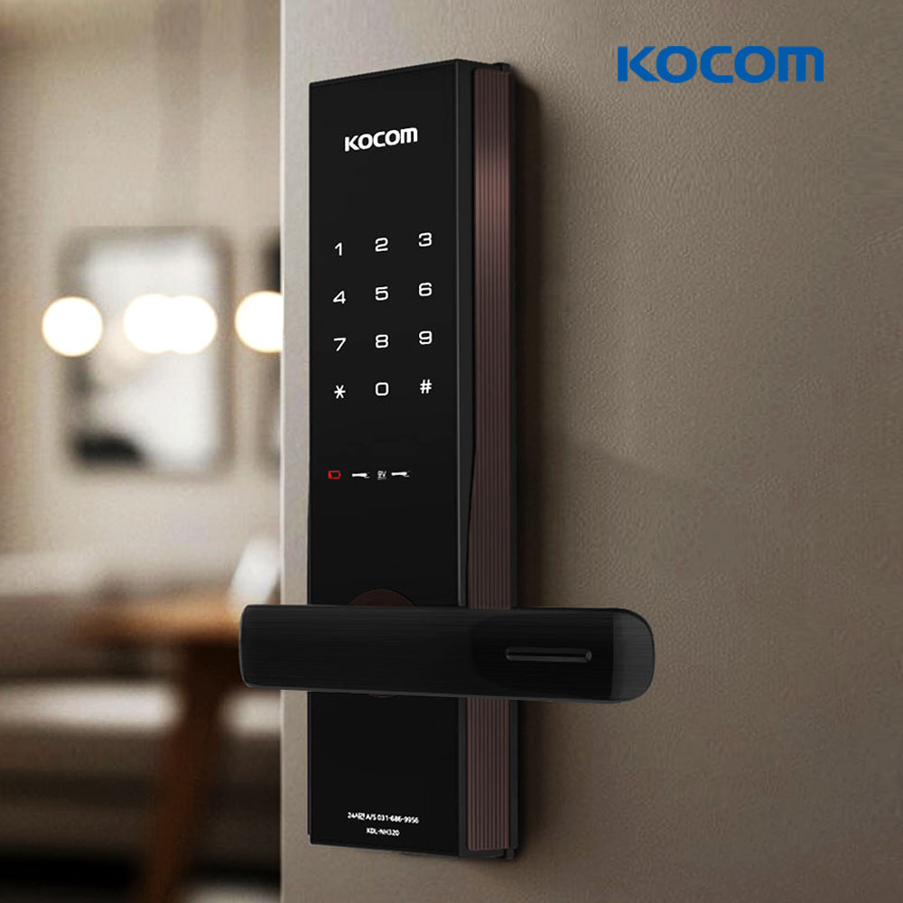 코콤 무타공 주키형 스마트 이중잠금 현관문 도어락 KDL-NH350 번호 카드 단독 61,000원