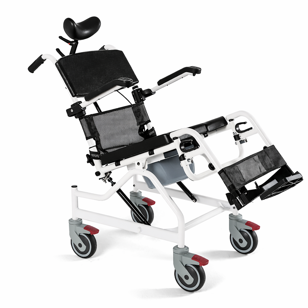 온빛케어 바퀴달린 목욕의자 이동변기 겸용 휠체어형 유압식 리클라이너 환자용 어르신 바퀴형 21,000원