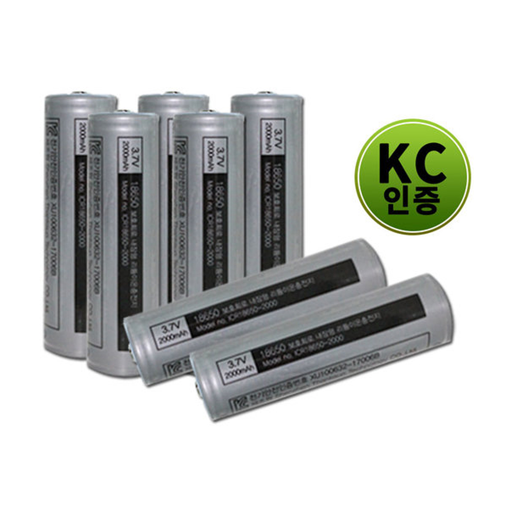 가온커머스 18650 배터리 2000mAh 보호회로 리튬이온 충전지 건전지, 1개, 1개입 2,890원