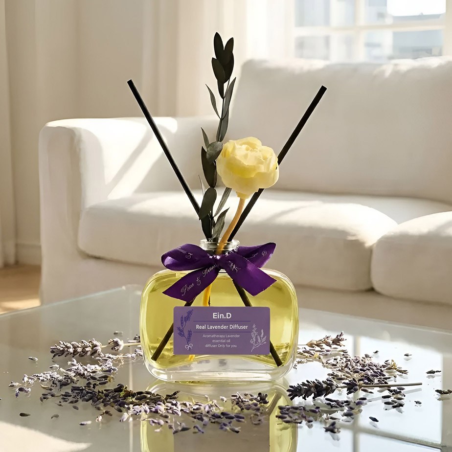 에인디 실내방향 숙면에 도움주는 에센셜 아로마 리얼 라벤더 천연 디퓨저, 리얼디퓨저라벤더+섬유스틱5개, 100ml, 1개 20,890원