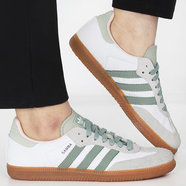 아디다스 삼바 OG 스니커즈 W Cloud 화이트 실버-그린 3S 로고 108,000원