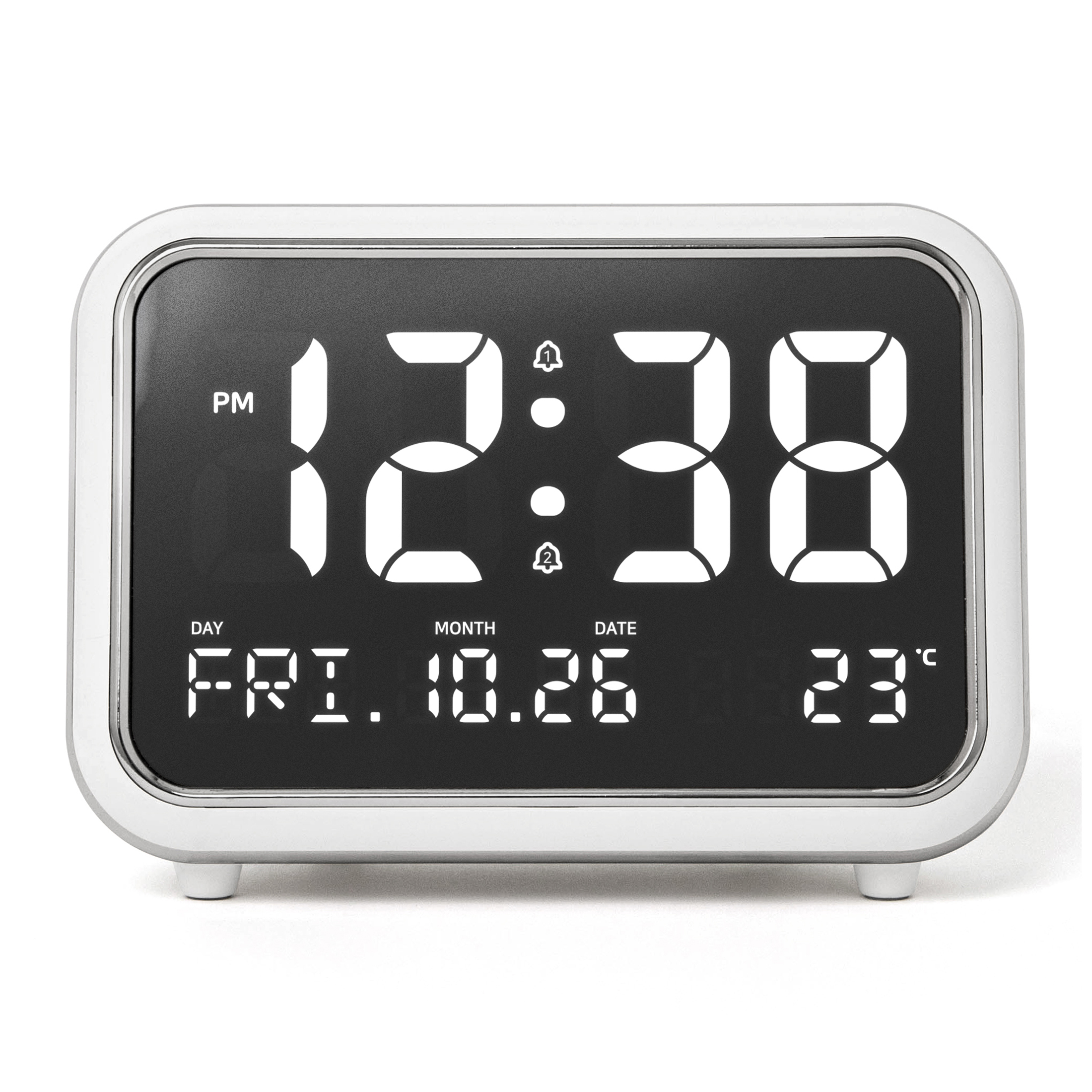 오더블유씨 텔리 LED 탁상시계 OTD-1003SV, 실버 27,050원