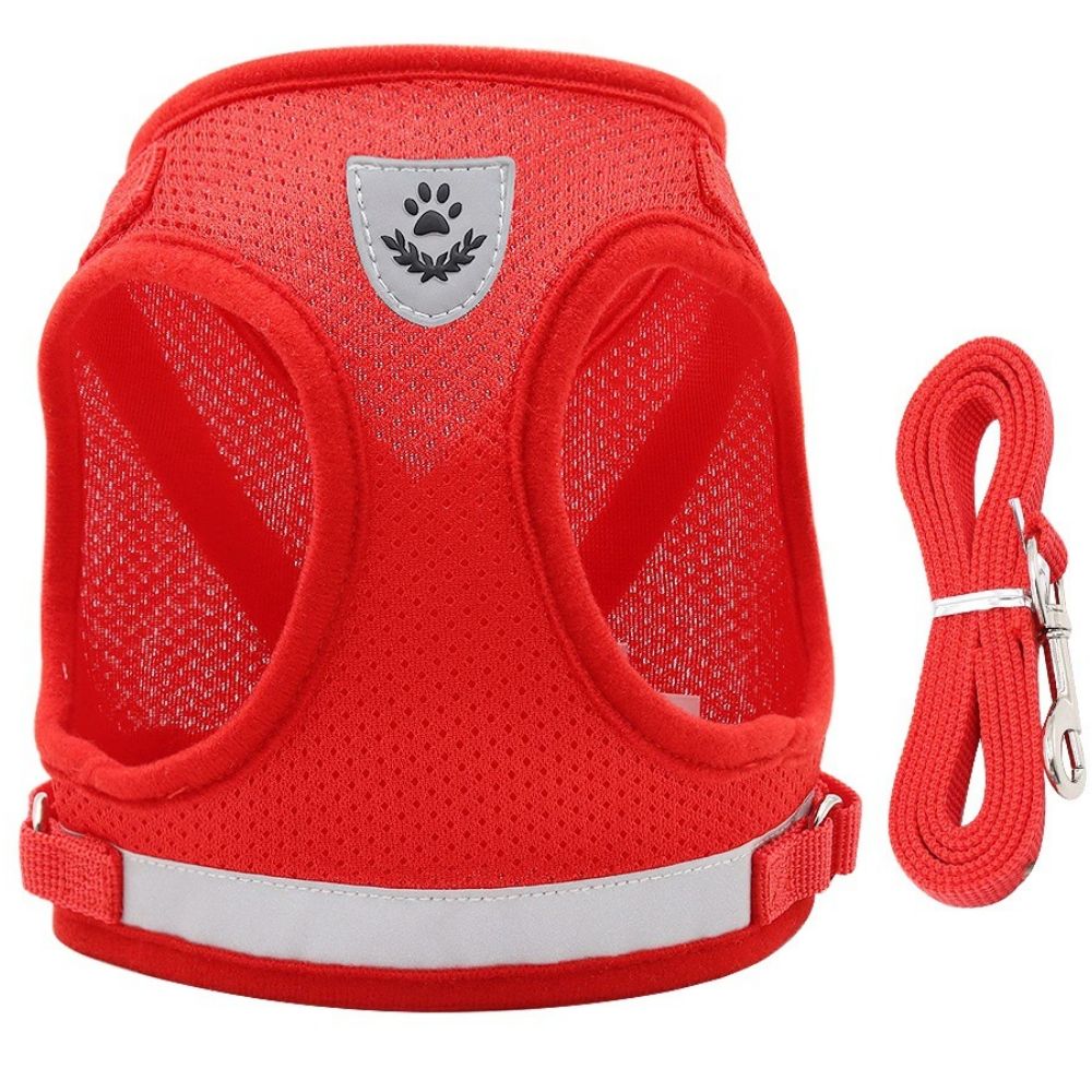 아렌샵 매쉬한 강아지 하네스 고양이겸용, 레드 6,000원