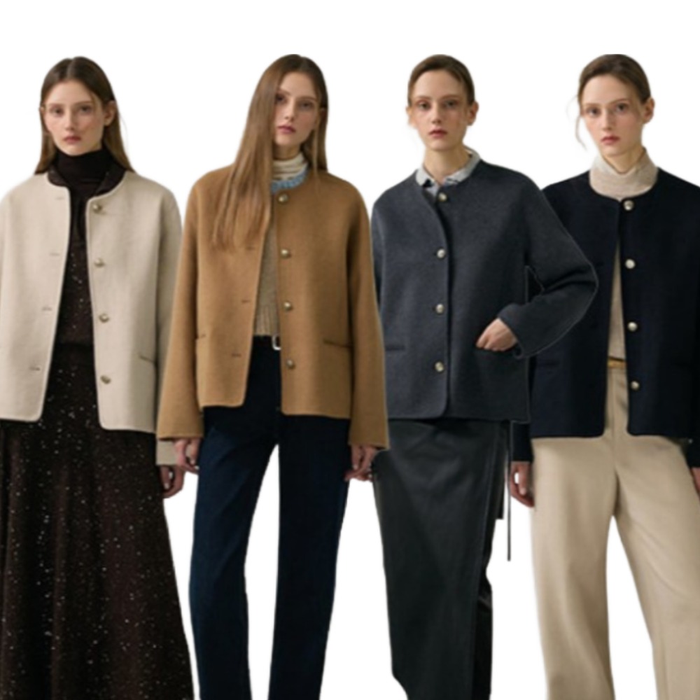 [TV상품] H.Label 울 블렌디드 헨드메이드 하프 코트 1종 69,300원