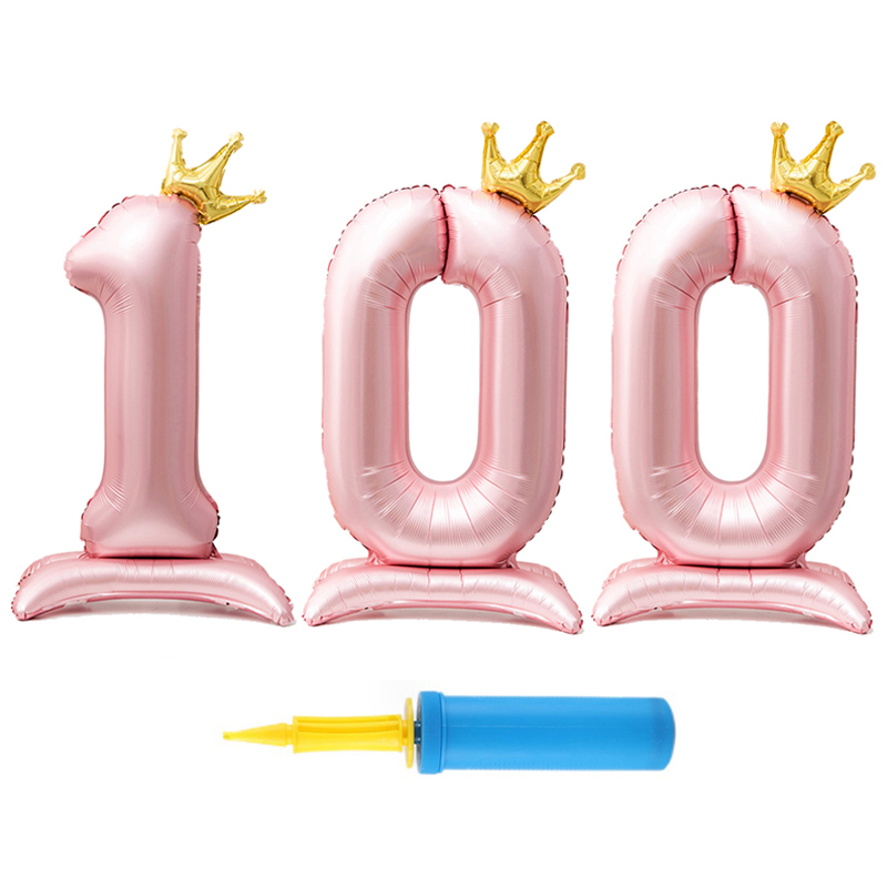 올리브파티 스탠딩 숫자 은박호일풍선 세트, 핑크, 1세트 20,800원