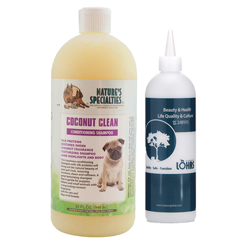 협성로하스 코코넛크린 샴푸 강아지 올인원 샴푸+컨디셔너+ 협성 희석용기 or 강아지물티슈 63,000원