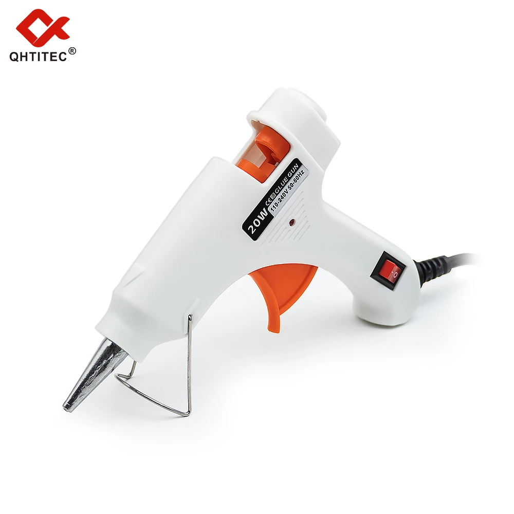 20W 스위치 포함 핫멜트 글루건, 7mm 글루스틱 미니 산업용 접착제 핫건 전기 열 온도 건 수리 도구 10,800원