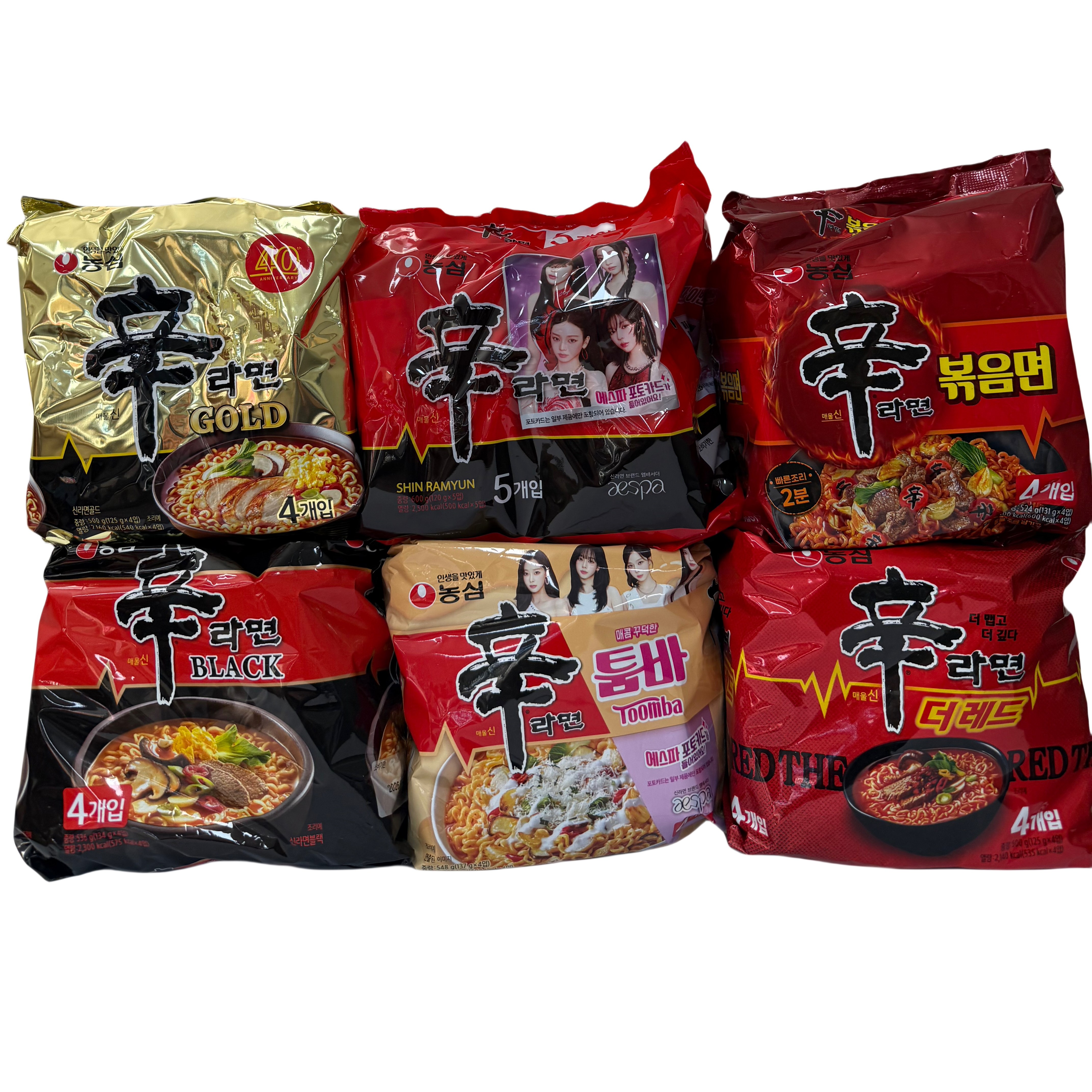 (장우)농심 신라면6종 25개세트(신라면5+신라면골드4+신라면툼바4+신라면블랙4+신라면더레드4+신라면볶음면4), 1박스 33,900원