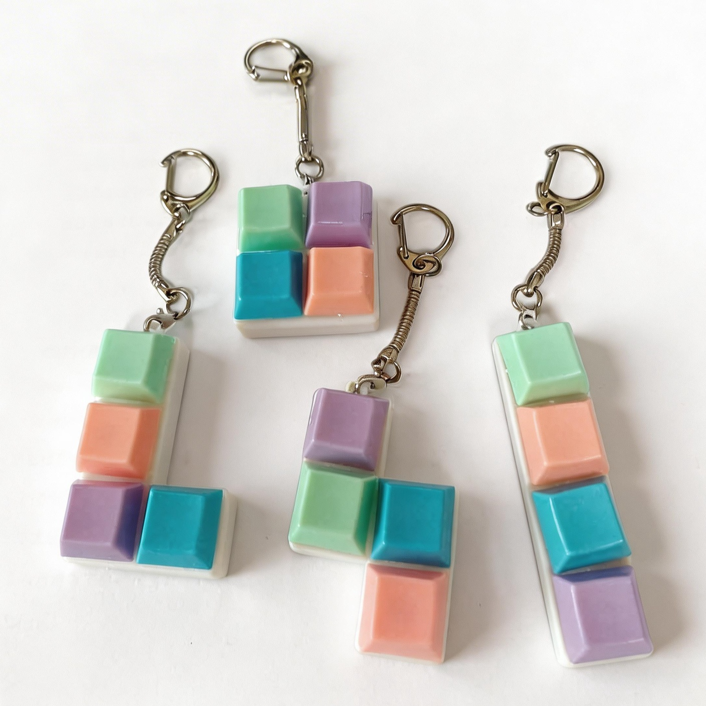 키캡키링 키보드 딸깍이 키링, 1개, 4종세트(Z형,L형,1형,네모) 5,900원