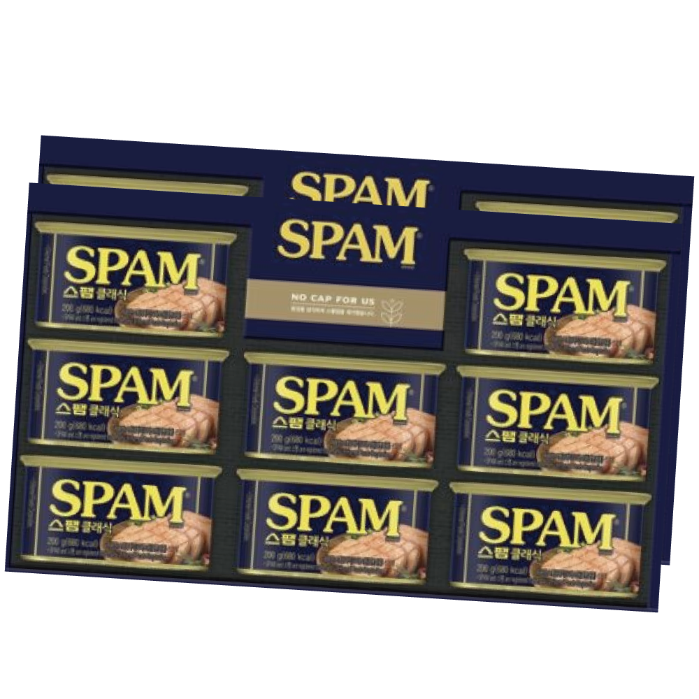 플라이샵)CJ제일제당 스팸12호(200g*8캔) 선물세트 ++ 선물용 쇼핑백, 2박스 72,700원