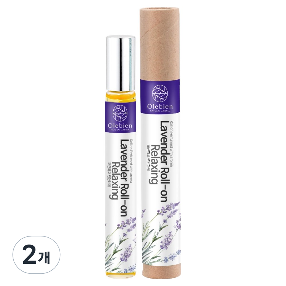 올레비엔 포근하고 편안하게 롤온 아로마 오일 라벤더, 2개, 10ml 15,900원