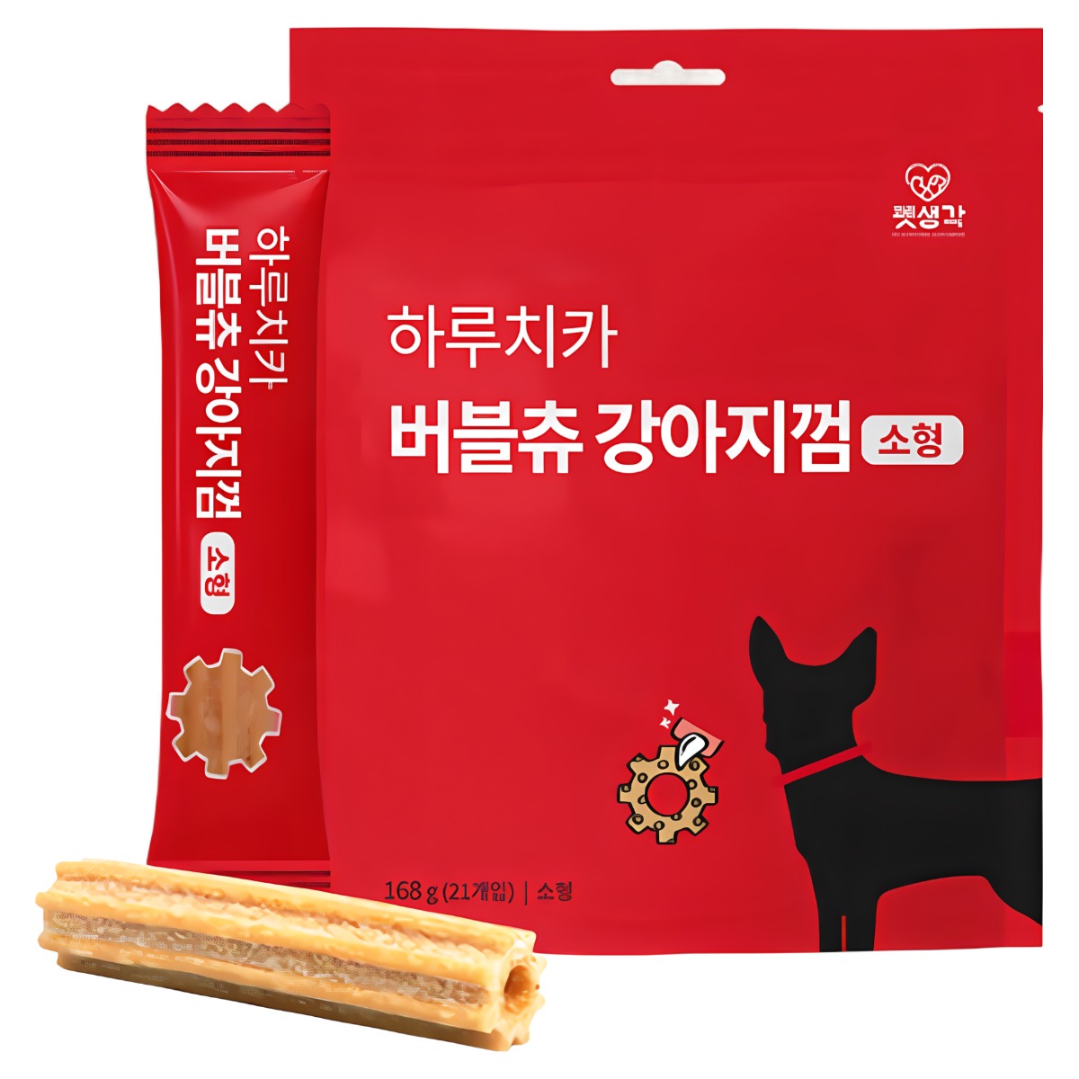 펫생각 강아지 하루치카 버블츄 강아지껌 소형 21p, 치아관리, 168g, 1개 12,510원