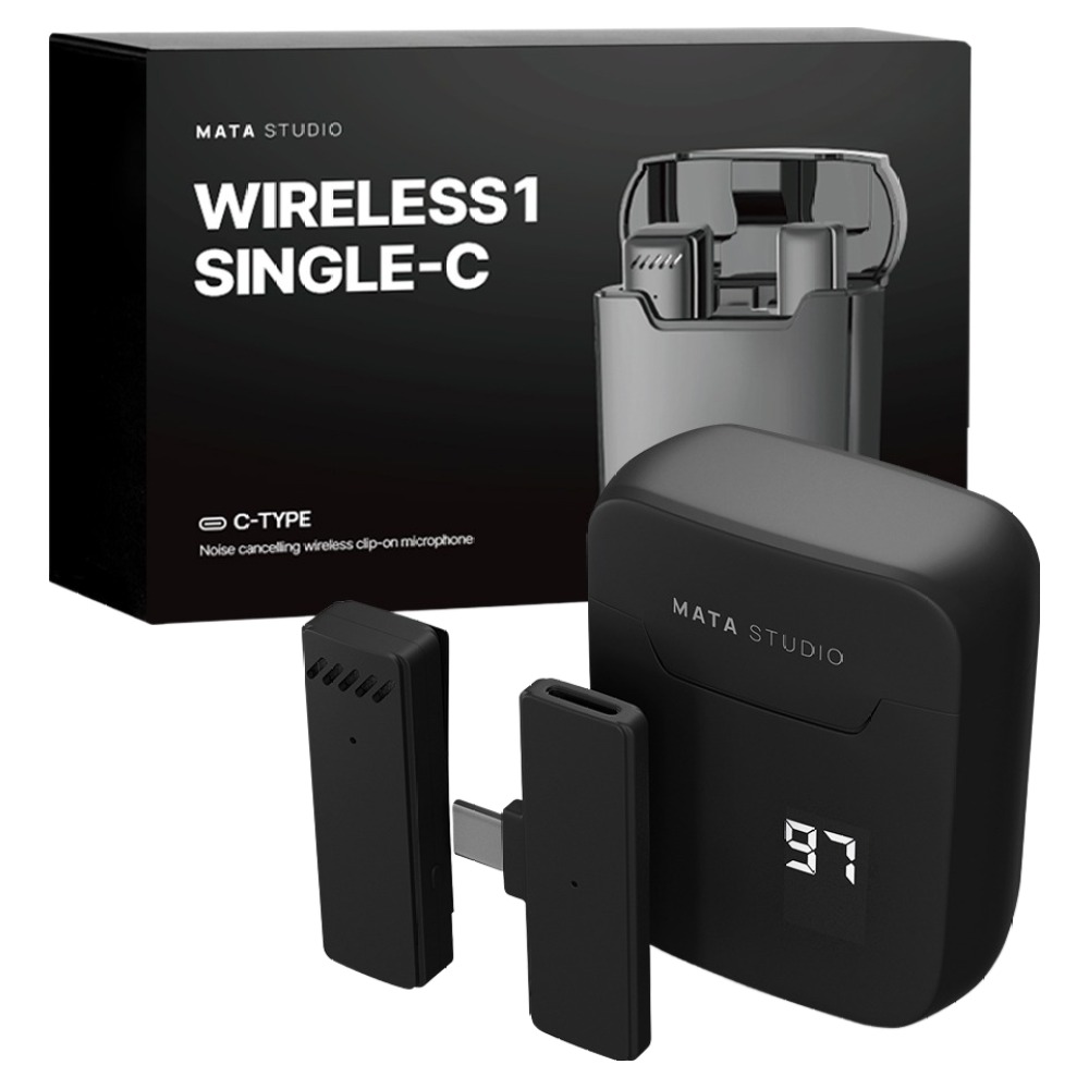 마타스튜디오 스마트폰 무선 마이크 유튜브 방송용 와이어리스1, SINGLE-C, 단일색상 37,900원