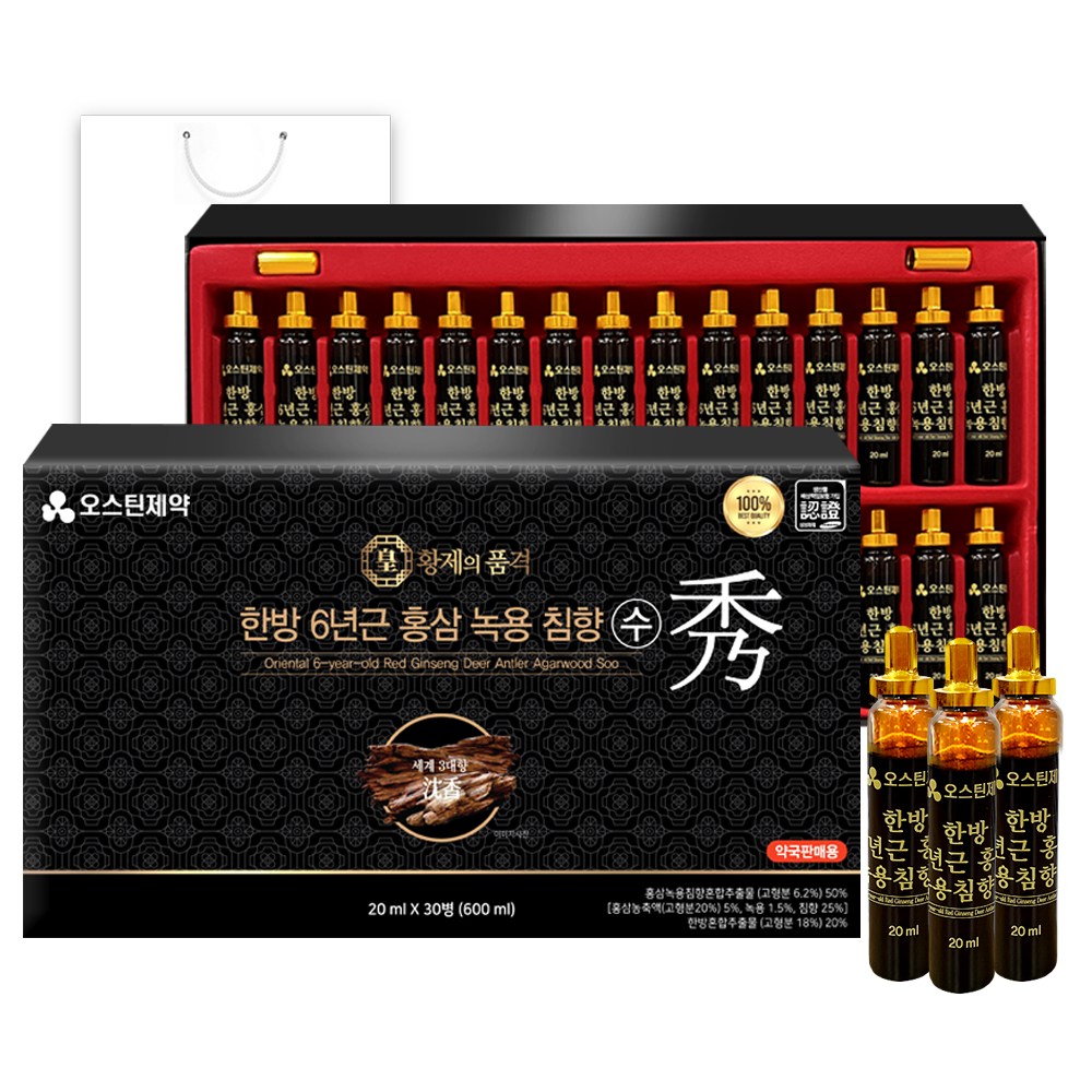 오스틴제약 한방 국내산 6년근 홍삼 녹용 침향 수 149,800원