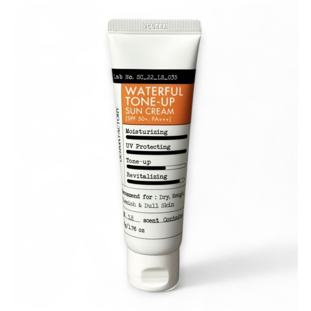[비건인증] 더마팩토리 워터풀 톤업 선크림  SPF50+, PA+++ 혼합자차 살구빛톤업 촉촉톤업 21,900원