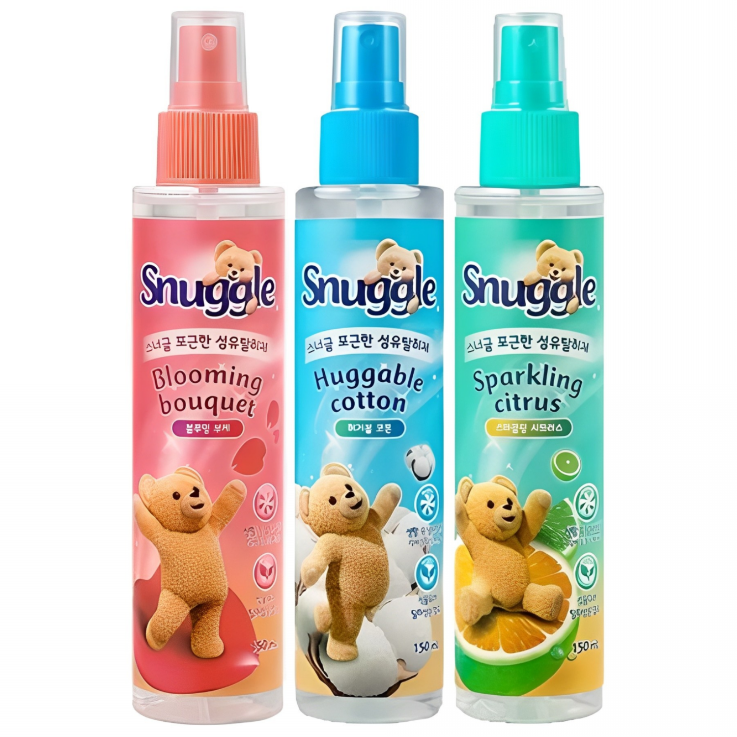 [스너글] 섬유탈취제 허거블 150ml + 블루밍 150ml + 스파클링 150ml 9,660원