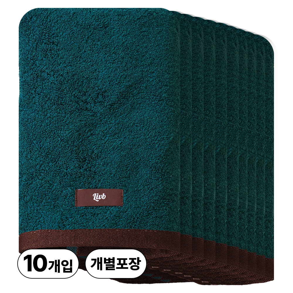 리브비 40수 코마사 호텔 수건 럭스 타월, 딥 그린, 10개 98,000원