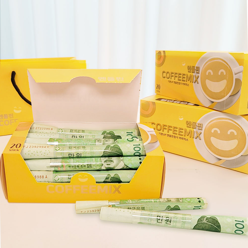 이플린 커피 용돈박스 쇼핑백 풀세트 10,900원
