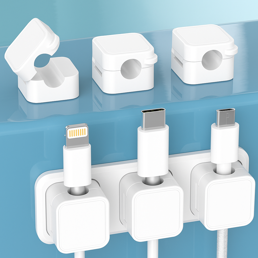 디어데일리 강력한 자석 케이블홀더 부착판 세트, 화이트, 6개(+자석부착판2개) 22,900원