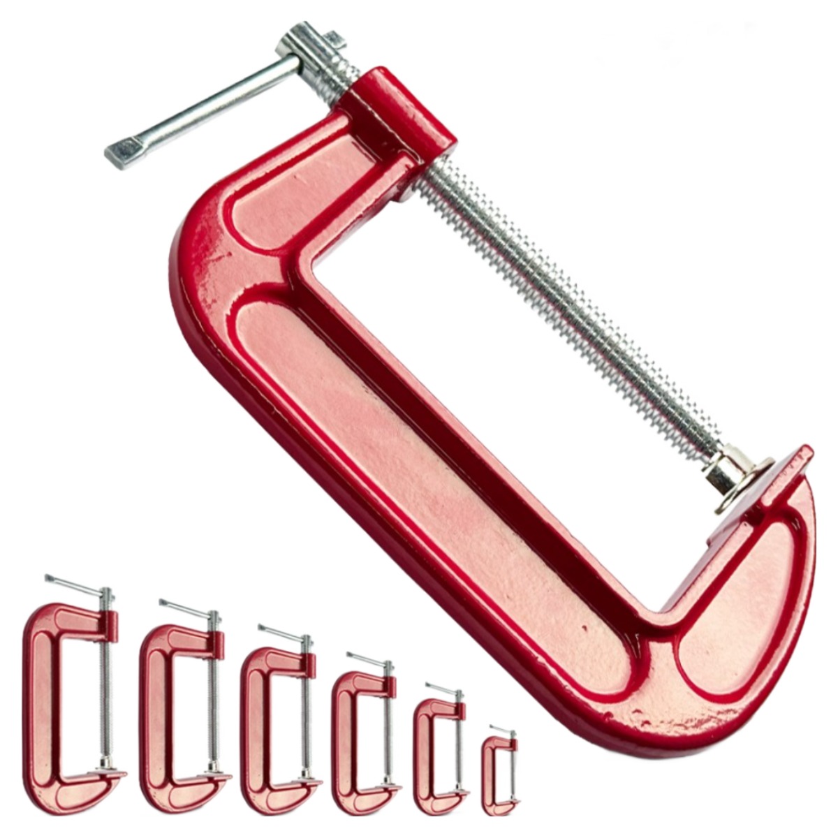 세인티에프 C형 만력기 48~207mm 모음 클램프 바이스 목공 탁상 퀵그립 목공용품, 1개 2,800원
