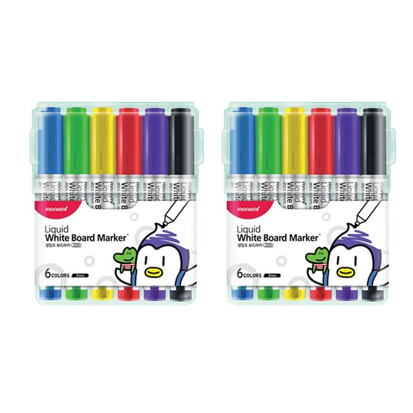 모나미 시그마플로 생잉크 보드마카 220 둥근닙 6색 세트A 15,900원