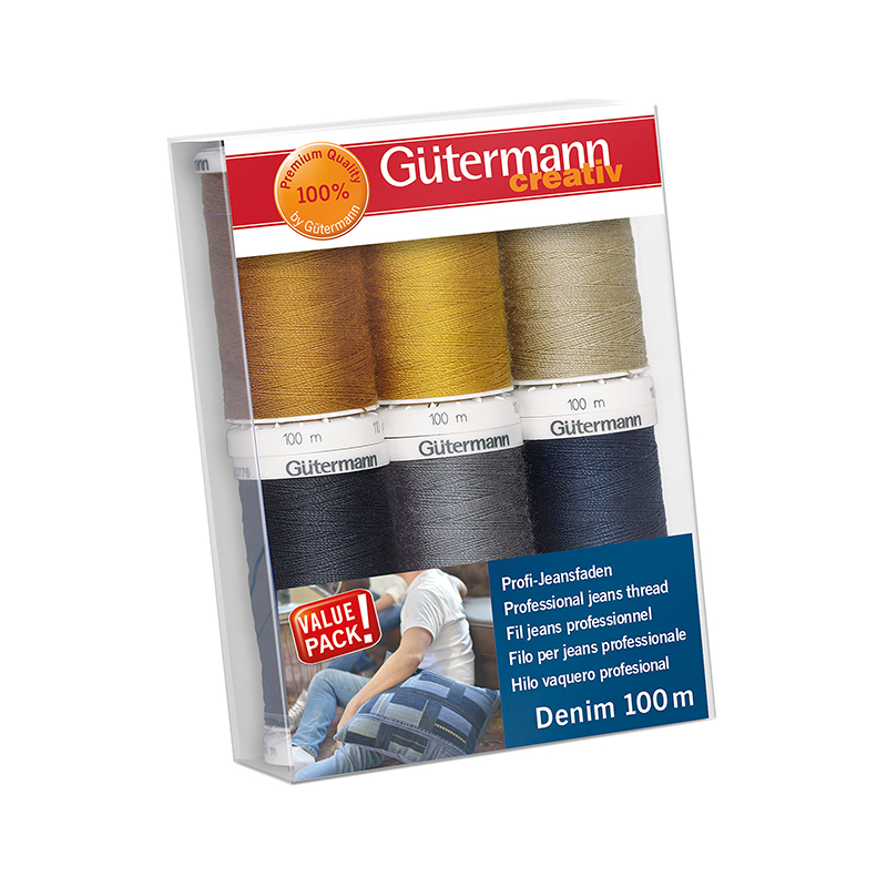 구터만 데님실 청바지실 100m 6색상 세트 퀼팅실 아플리케실 손바느질실 731144 31,000원