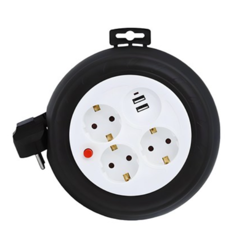 러그 링 멀티탭 우드 3구 USB 2포트 전기 케이블릴선 109,800원