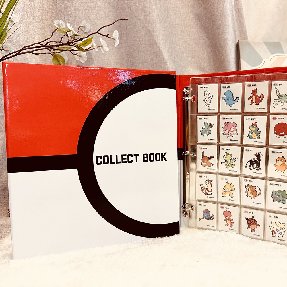 포켓몬 띠부씰 바인더 앨범 띠부띠부실 산리오 씰 스티커 북 도감 보관 opp 필름 앨범, 속지단품(1매) 1,800원