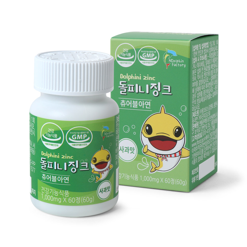 엔돌핀팩토리 돌피니징크 아연, 60정, 1개 8,900원