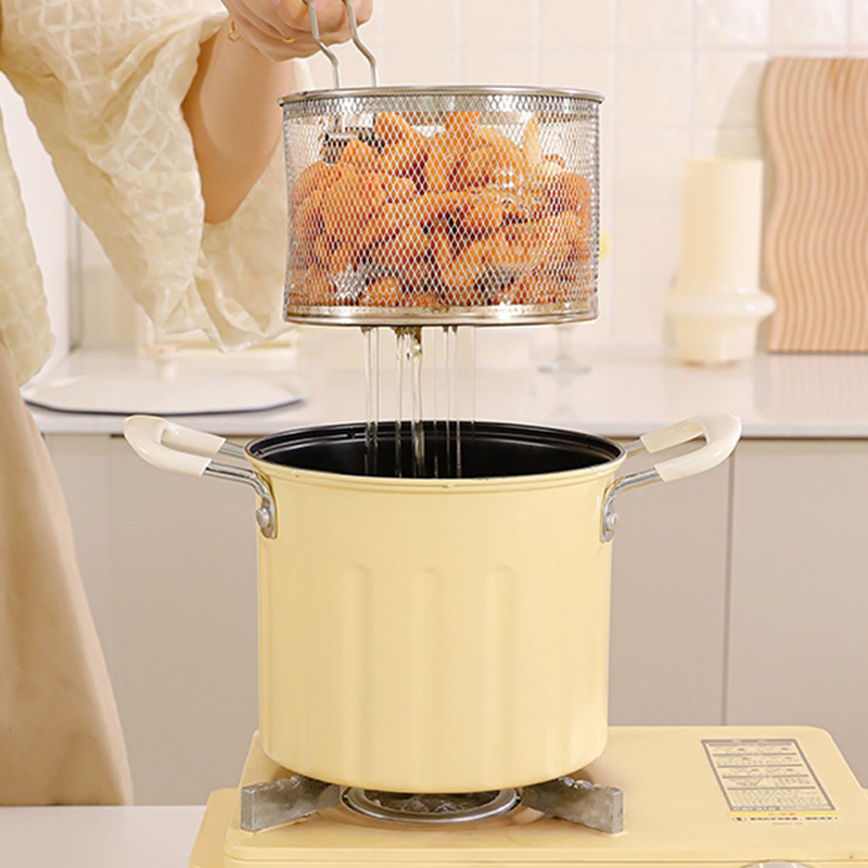 SMABAT 다용도 카본스틸 튀김냄비 세트 멀티팟 라면기 튀김냄비 캠핑용 멀티팟 양수 냄비세트 튀김바스켓 유리뚜껑 포함 19,900원