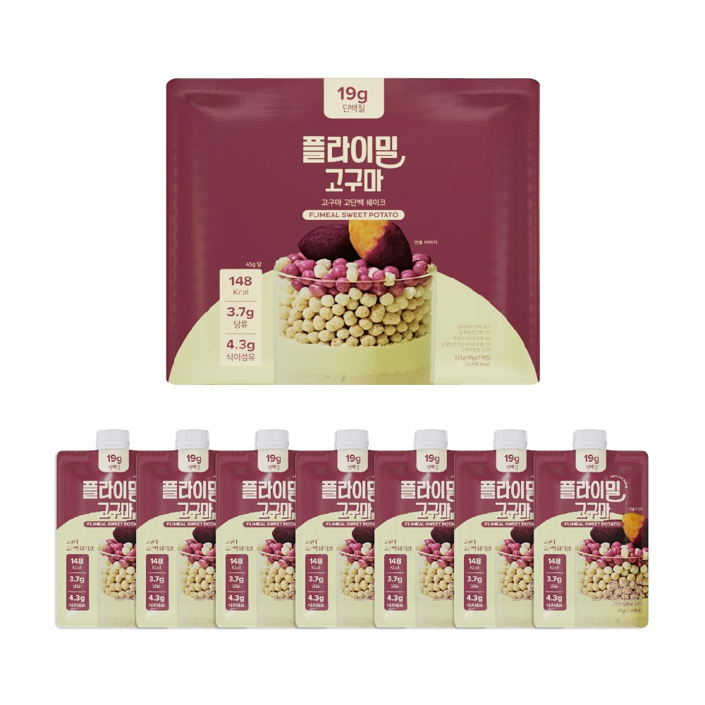 플라이밀 단백질 쉐이크 파우치 고구마 7p 24,500원