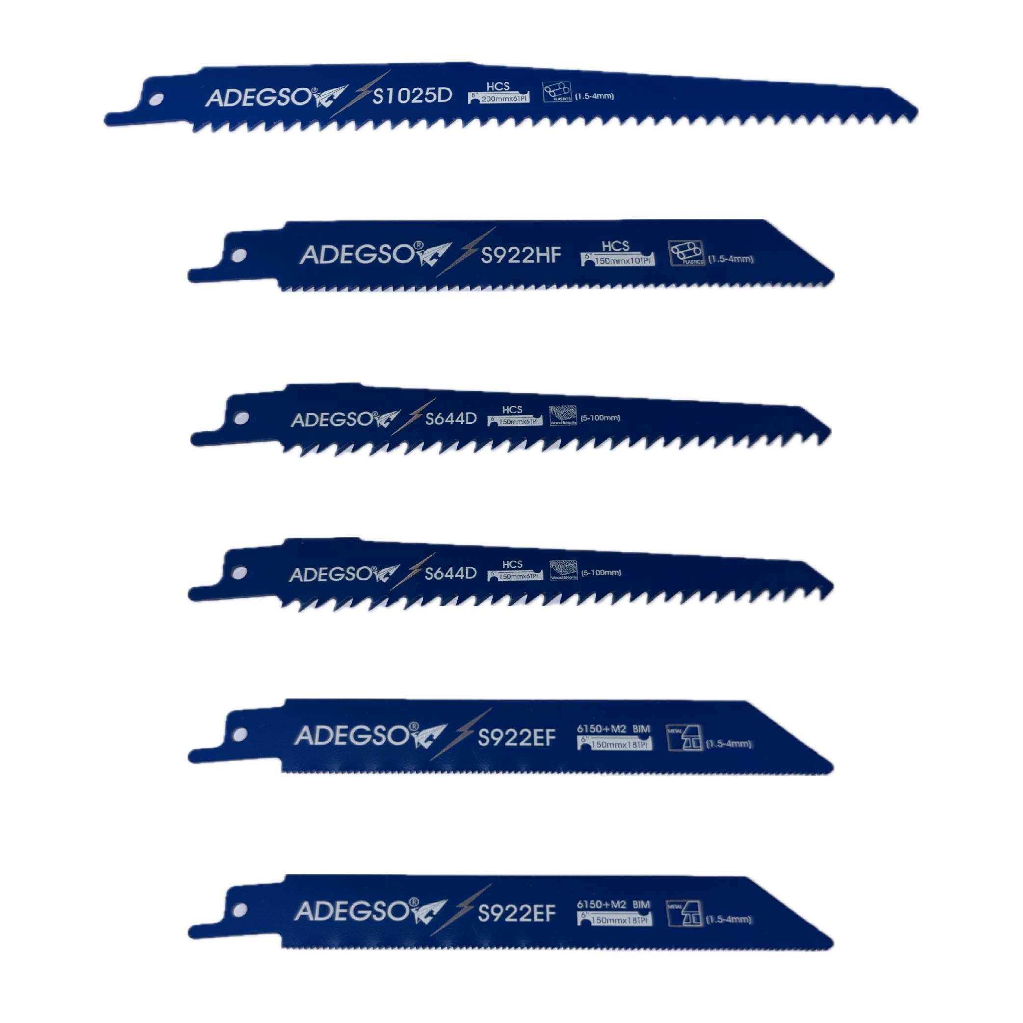 망고테크 ADEGSO 컷소날 세트 6PCS 목재 금속 플라스틱 PVC 컷쏘톱날 목공 목재 PVC 철재 파이프 컷팅 전동컷소 커팅쏘, 1세트 16,900원