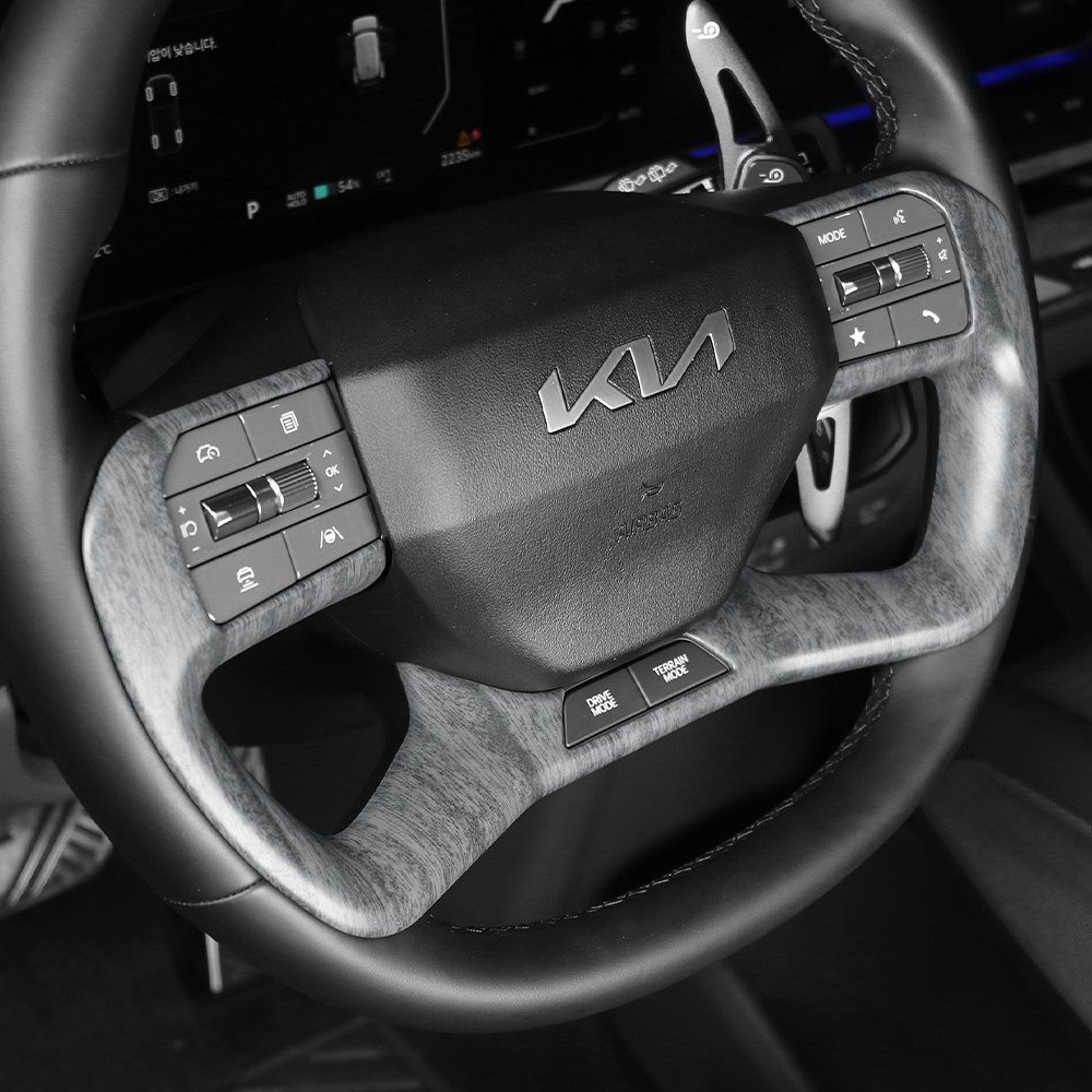 더블랙 호환 EV9 튜닝 용품 핸들프레임 커버 카본 우드 블랙 몰딩 실내 인테리어 28,500원