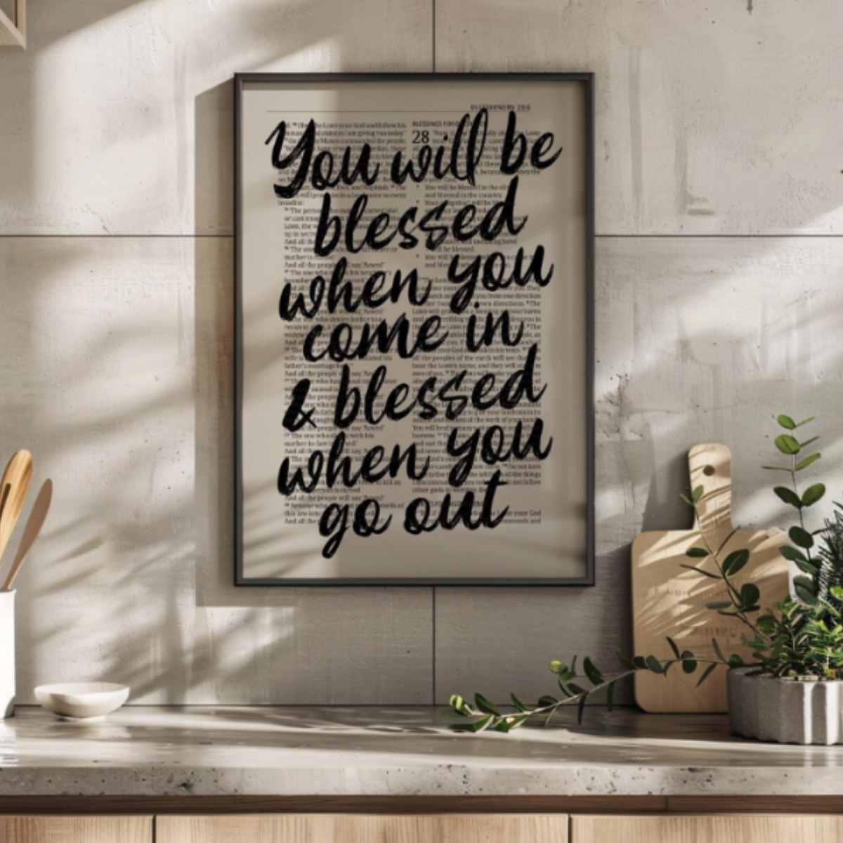 영문성경말씀액자 기독교 시편 성경 신명기 캘리그라피 거실 인테리어 캘리그라피 액자, 블랙 79,900원