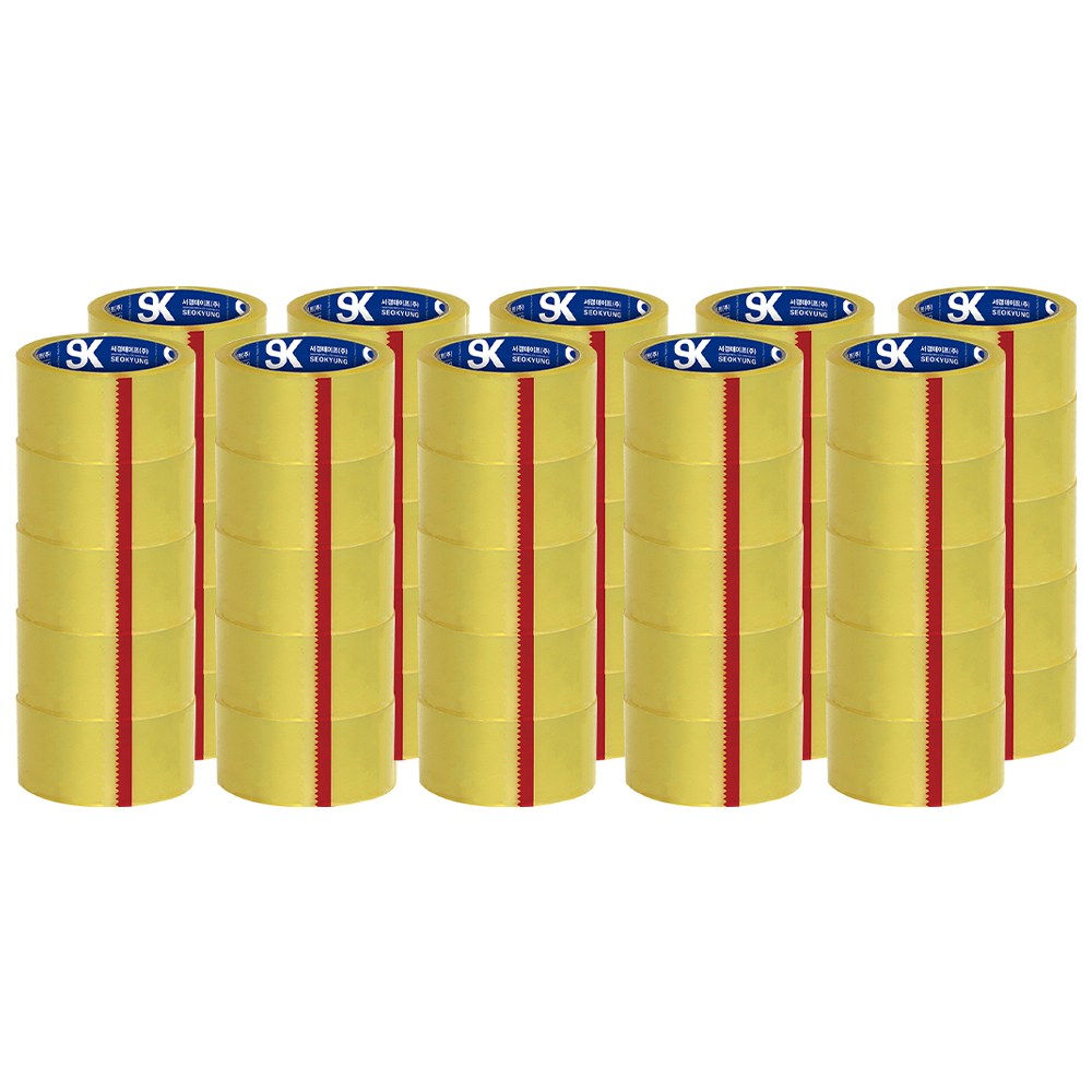 중포장용 박스테이프 (40M -50개입) J40 투명, 50개 39,000원